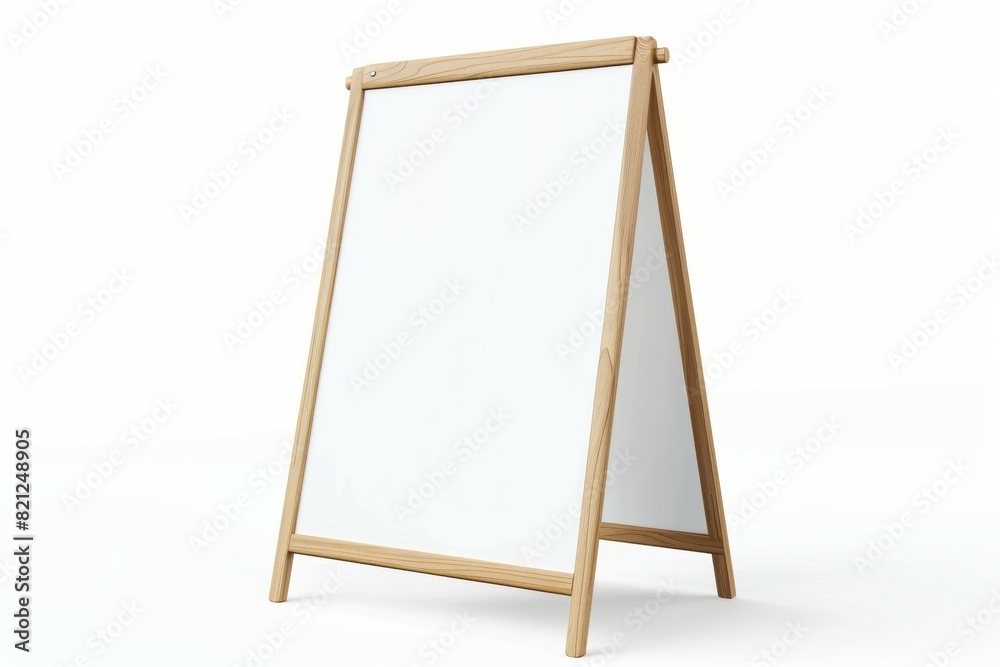 A wooden sign with a white background, mockup A wooden sign with a white background, mockup