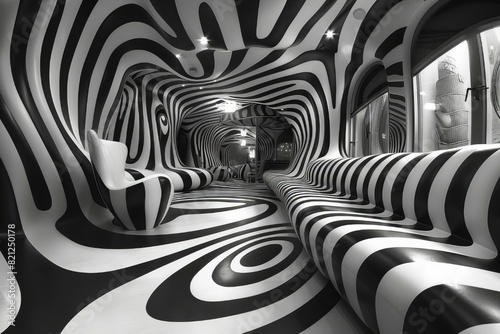 Surreal Optical Illusion Room