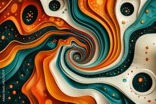 Abstract Swirling Paper Art