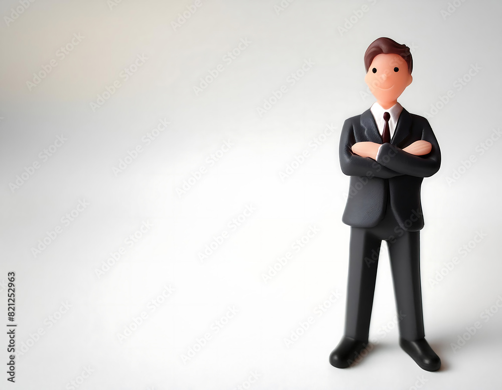Plastic 3D illustration of corporate character in white blank background Plastic 3D illustration of corporate character in white blank background