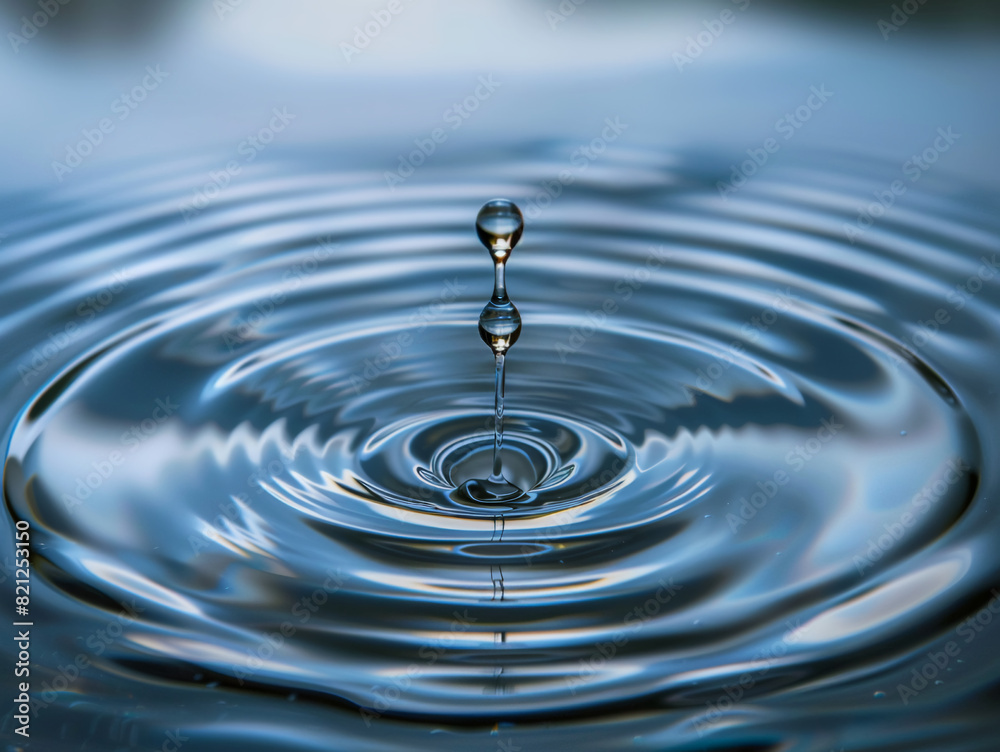 Abstract image of crystal water. Falling drops of water, the image is clear and high resolution. Generative AI Abstract image of crystal water. Falling drops of water, the image is clear and high resolution. Generative AI