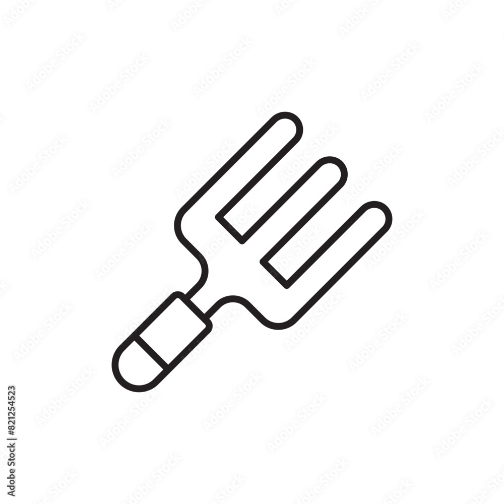 Fork icon design with white background stock illustration Fork icon design with white background stock illustration