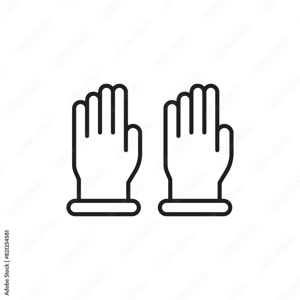 Hand Gloves icon design with white background stock illustration Hand Gloves icon design with white background stock illustration