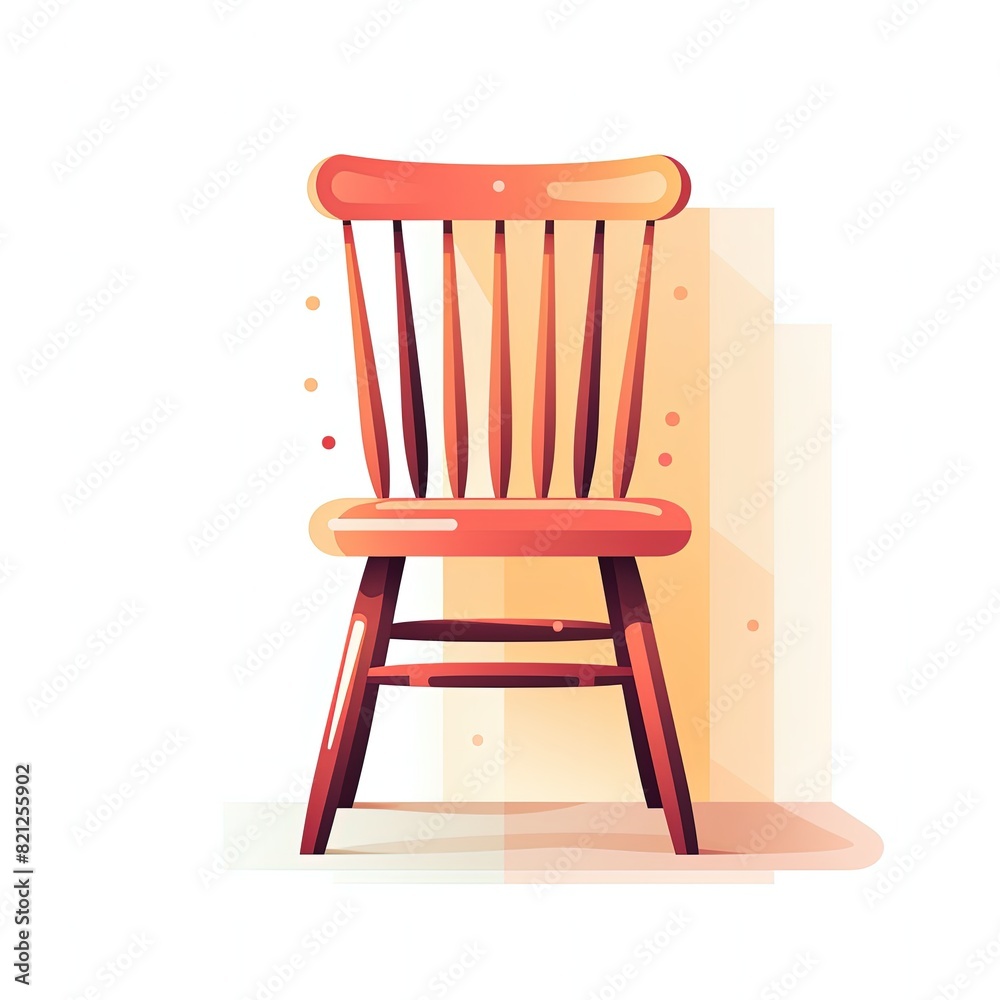 Chair, Flat illustration, No background, flat vector illustration Chair, Flat illustration, No background, flat vector illustration