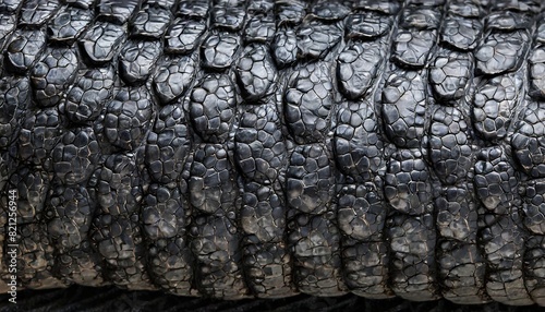 texture of crocodile, snake scales of black color, close-up macro background wallpaper