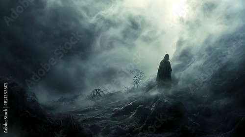 Shadowed Sentinel, Veil of the Unknown, Cloaked in Mist photo