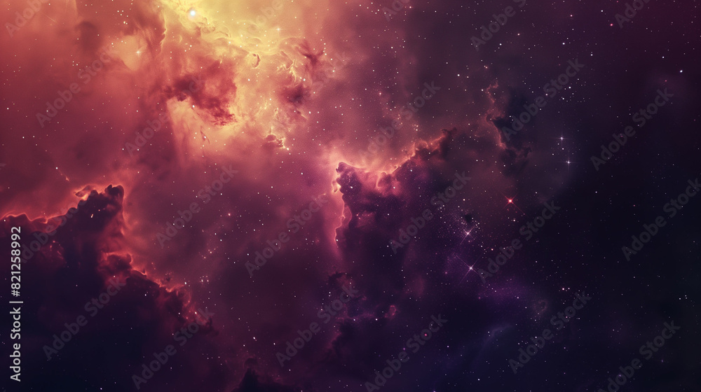 Fototapeta premium Starry Expanse with Nebulae in Space