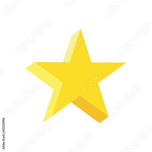 3d star on a white background. Vector graphics