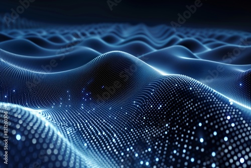 Computer Generated Image of Waves and Dots