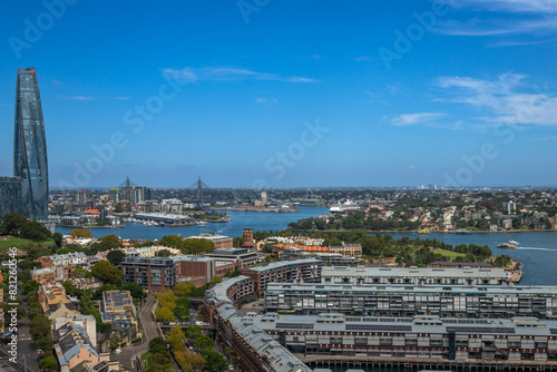 Panoramic Exposure of the Sydney Harbour one of the most famous tourist attractions in Australia and also home to the Sydney Opera House and the Sydney Harbor Bridge, where this photo was taken.