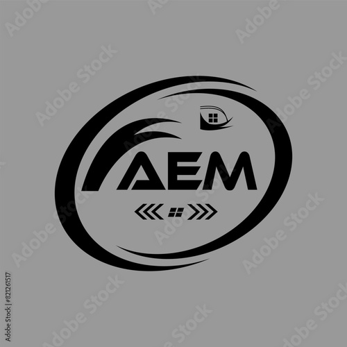 AEM letter logo design. AEM Simple and modern logo. AEM luxurious Alphabet logo Design. -vector Illustration photo