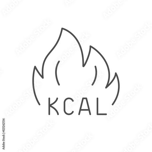 Calories burning line outline icon