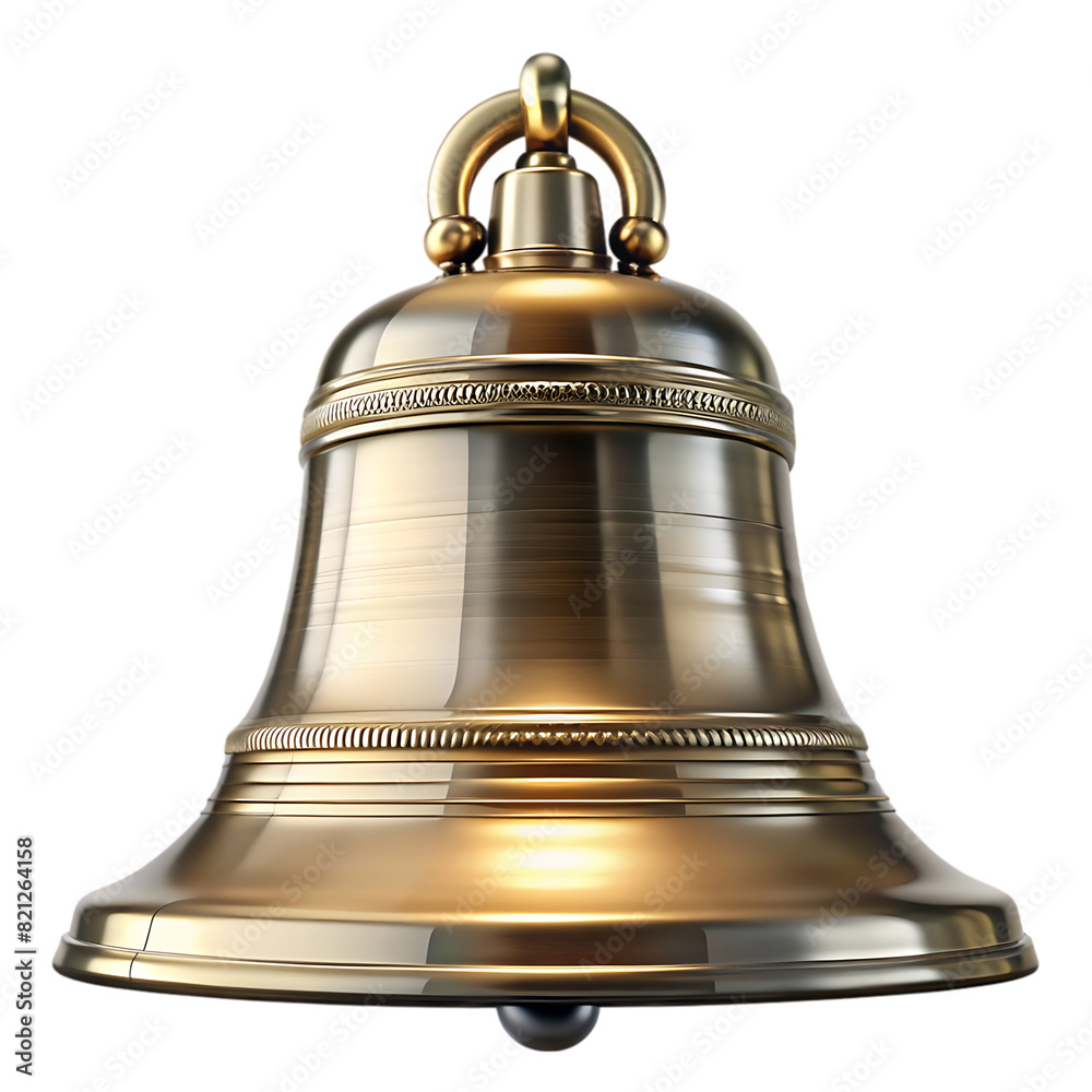 big bell on transparent background