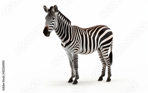 Zebra Against White