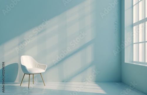 Chair in Room With Blue Wall