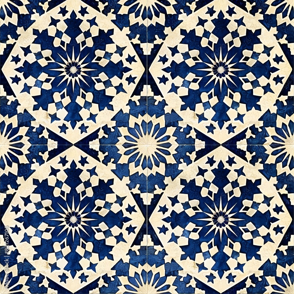 Moroccan pattern design, intricate geometric tiles Moroccan pattern design, intricate geometric tiles