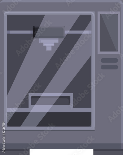 Vector image of a secure, contemporary safe for protecting valuables
