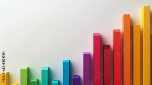 Colorful Bar Chart on Wooden Floor