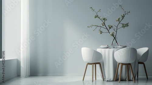 Table and Chairs in Black and White