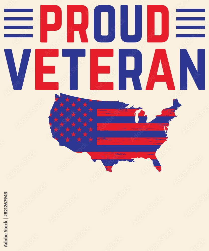 Obraz premium Proud veteran Graphic Design