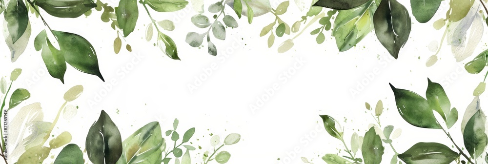 Watercolor Herbs Background for Invitation Templates Generative AI