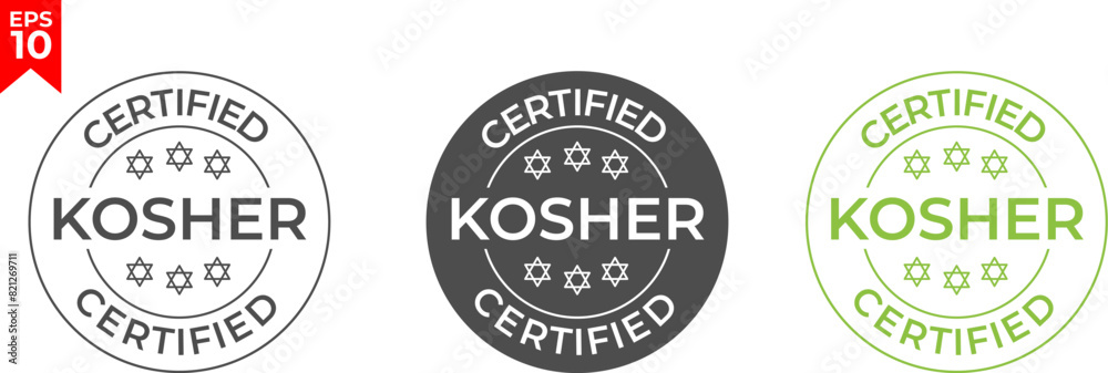 Fototapeta premium Kosher food. Kosher certified