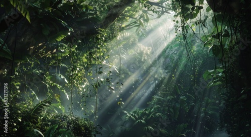 Lush Green Forest Filled With Plants and Trees