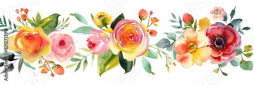 Watercolor Floral Arrangements for Wellness and Spa Generative AI