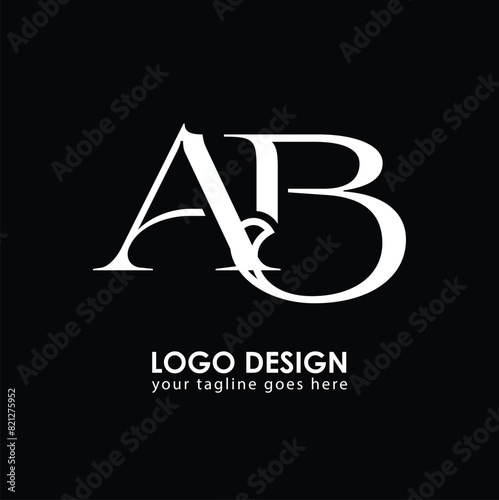 AB AB Logo Design, Creative Minimal Letter AB AB Monogram