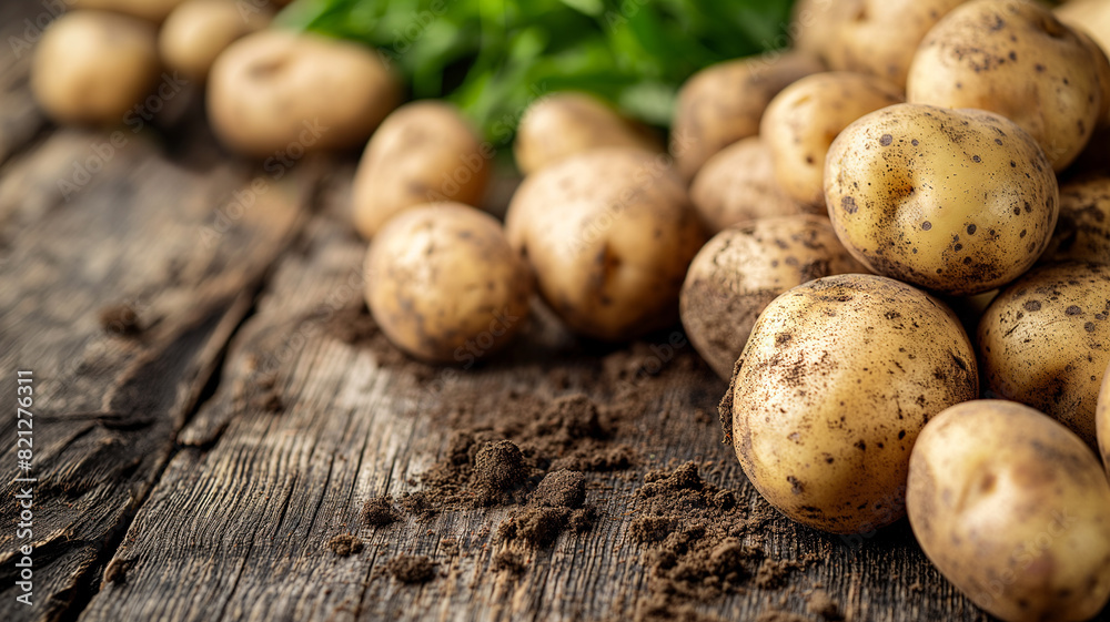 freshly harvested potatoes, on a white background. freshly harvested potatoes, on a white background.