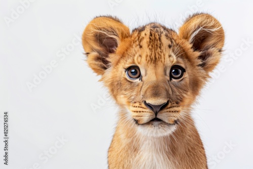 Young Lion Cub Gazes at Camera