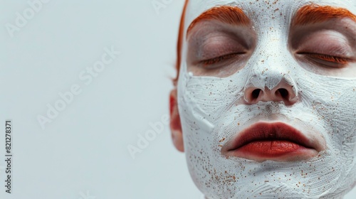 Woman Wearing White Mask