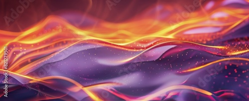 Purple and Yellow Wave Painting