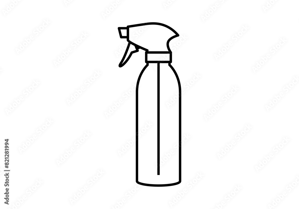 Botella de spray de producto de limpieza en fondo blanco. Botella de spray de producto de limpieza en fondo blanco.
