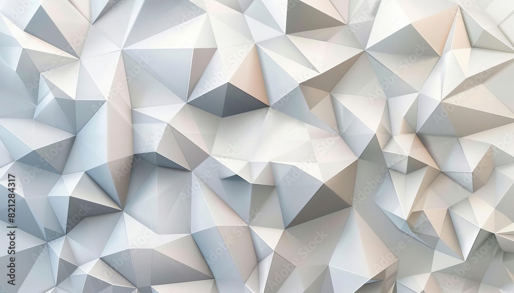 Geometric white abstract low poly background with 3D triangular shapes and faceted texture. Geometric white abstract low poly background with 3D triangular shapes and faceted texture.