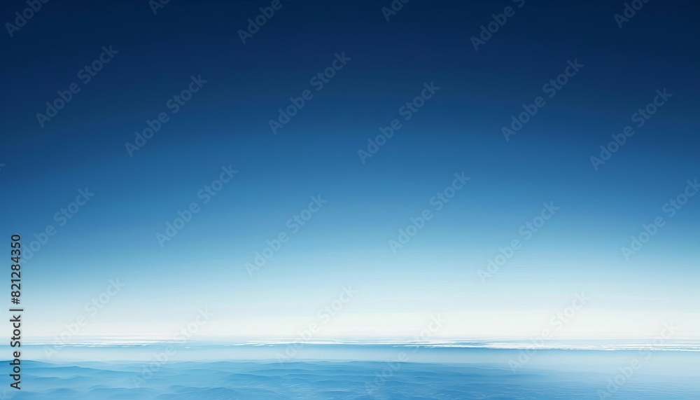 Serene landscape with gradient blue sky over calm sea, capturing tranquility and peacefulness Serene landscape with gradient blue sky over calm sea, capturing tranquility and peacefulness