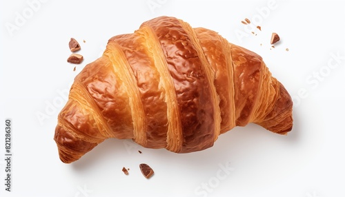 croissant isolated on white photo