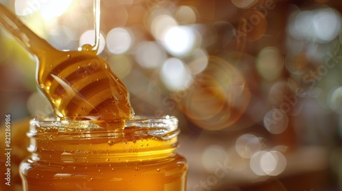 Close Up of a Jar of Honey © olegganko