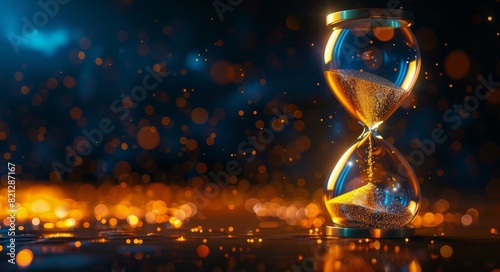 Hourglass on Table