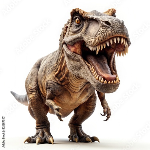 Arrogant Tyrannosaurus With Mouth Wide Open. Generative AI