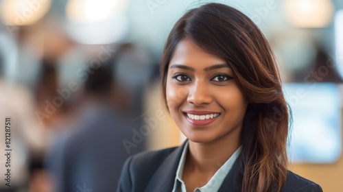 Free Download Professional Female Businesswoman in Office Setting Corporate, Diversity, Leadership, Workplace Environment, Business Portrait - GFXLoad