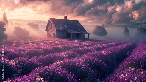lavender field at sunset © Aram