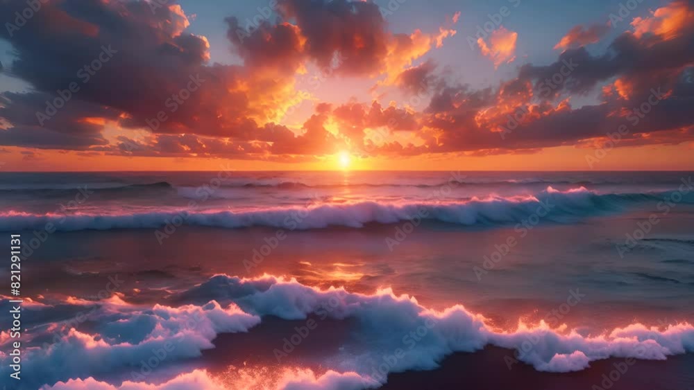 water waves at the beach on summer evening sunset. water waves at the beach on summer evening sunset.