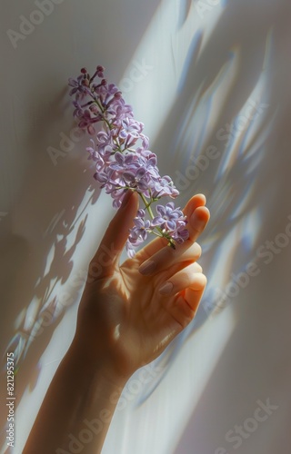Person Holding a Flower in Hand