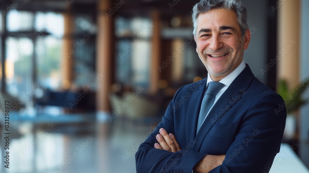 Confident Mature Businessman in Modern Office Environment for Corporate and Professional Use Confident Mature Businessman in Modern Office Environment for Corporate and Professional Use
