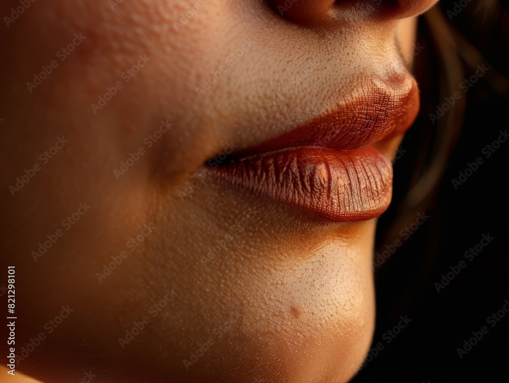 Lips color, close up lips, real skin texture, visible pores, close up view, hd, generated with ai Lips color, close up lips, real skin texture, visible pores, close up view, hd, generated with ai