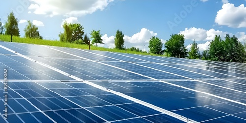Highquality silicon solar panels capture sunlight to generate electricity efficiently. Concept Solar Energy, Silicon Panels, Electricity Generation, Efficient Technology