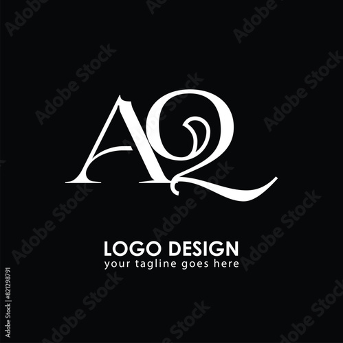 AQ AQ Logo Design, Creative Minimal Letter AQ AQ Monogram