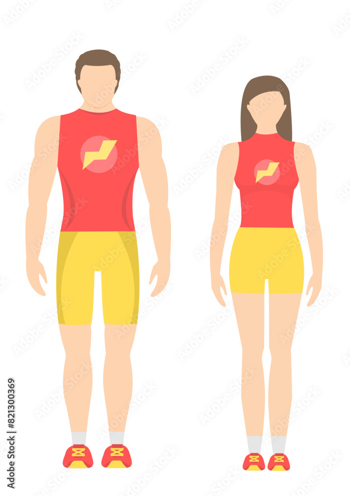 Illustration of a sportsperson ( man and woman ) Illustration of a sportsperson ( man and woman )
