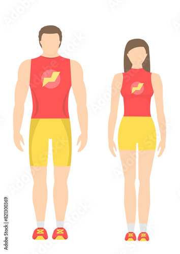 Illustration of a sportsperson ( man and woman )